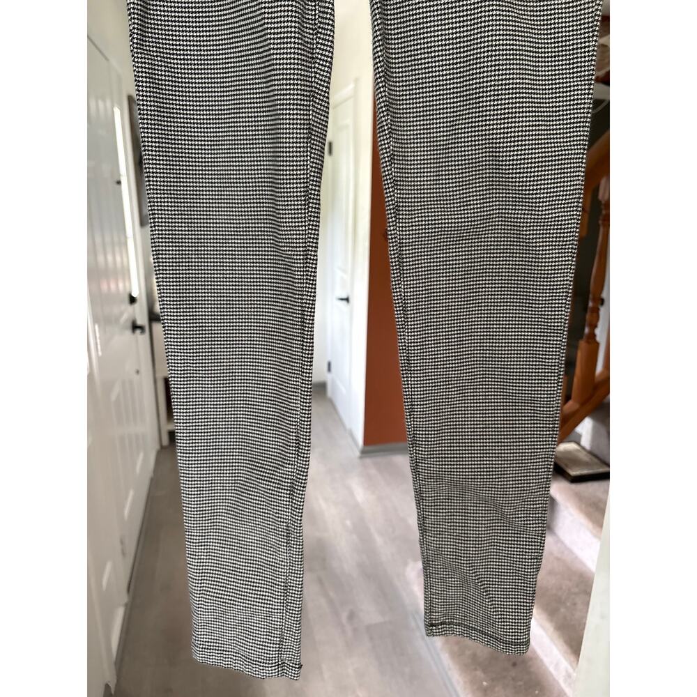 Free People Simone Houndstooth Pants Size 25 High Rise Skinny Black White - Picture 4 of 7